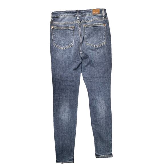 Judy Blue Jeans Womens 5 / 27 Blue Skinny Fit Button Distressed Denim Preppy - Picture 14 of 16